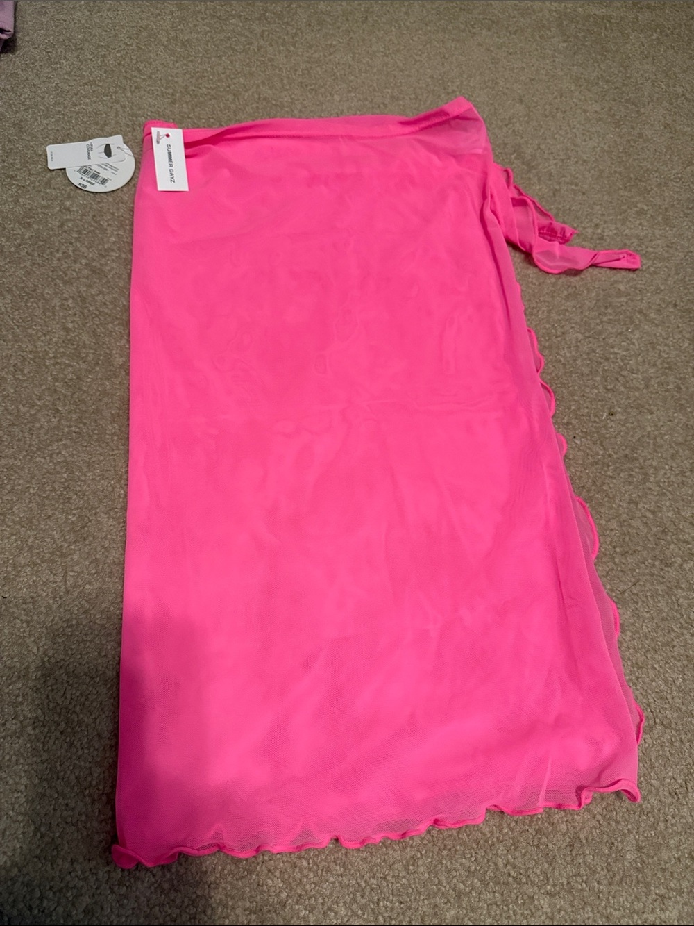 Decree Bright Pink Women's Swim Sarong Cover-Up